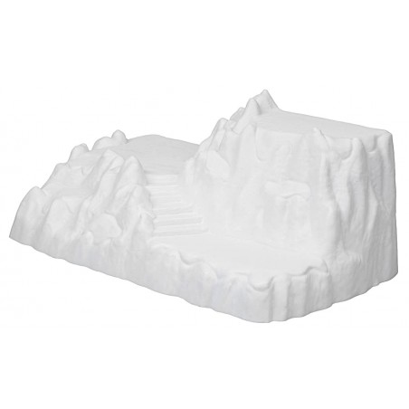 White two-level mountain scene for decorations cm 31X18X14h