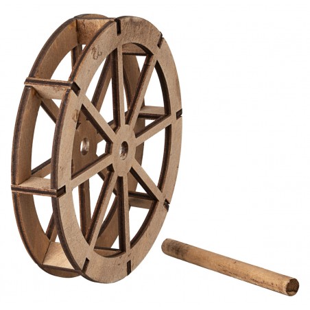 Ruota mulino ad acqua Ø 15 cm per presepe Mondo Presepi