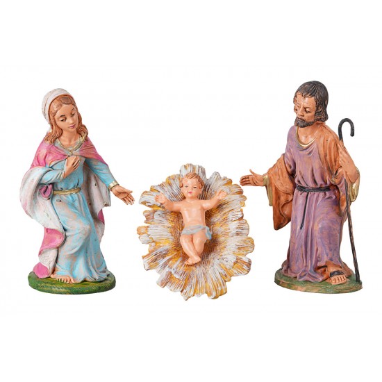 Nativity 3 subjects series 18 cm in PVC for nativity scene Mondo Presepi