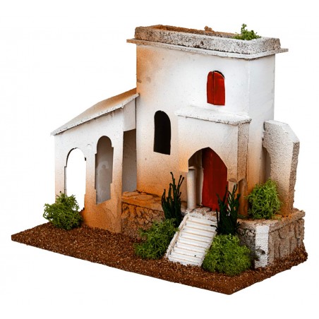 Casa árabe en corcho cm 25x12x20 h para belén Mondo Presepi