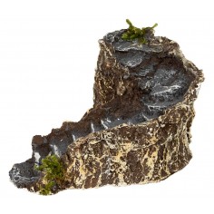 Scalinata in resina con curva a sinistra per presepe Mondo 2