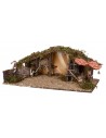 Hut with barn and ladder cm 54x25x21h for Mondo nativity scene