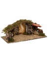 Hut with barn and ladder cm 54x25x21h for Mondo nativity scene