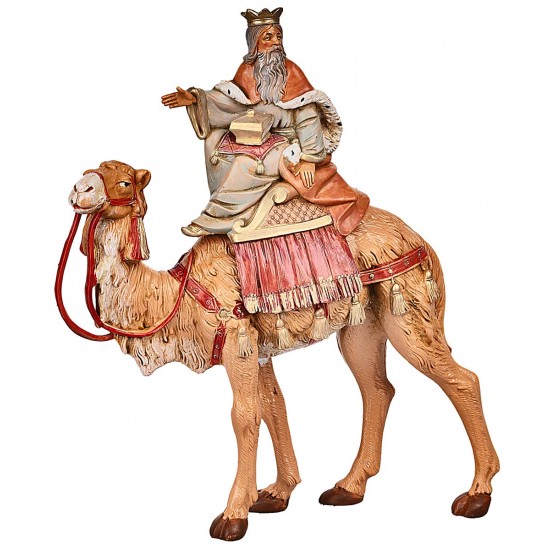 Conjunto de 3 Reyes Magos a camello serie 19 cm Fontanini para pesebre