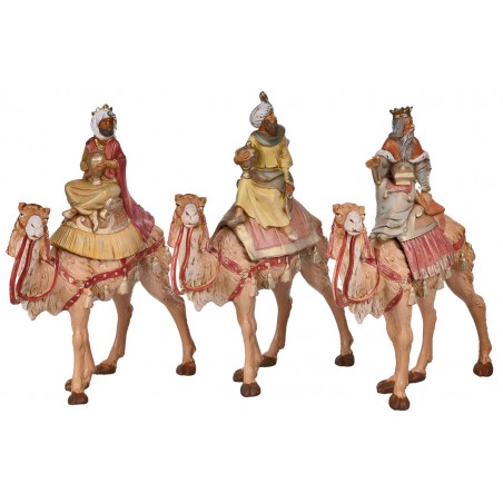 Set 3 Re Magi a cammello serie 19 cm Fontanini per presepe