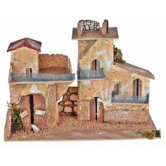 Country houses cm 33x18x24 h for nativity scene Mondo Presepi