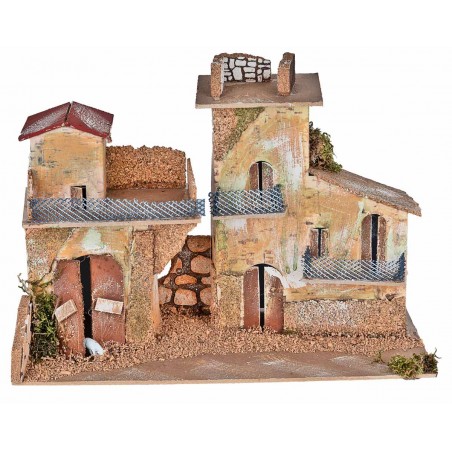 Country houses cm 33x18x24 h for nativity scene Mondo Presepi