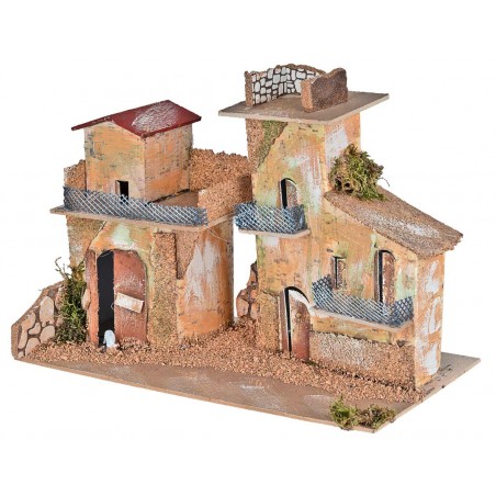 Case di campagna cm 33x18x24 h per presepe Mondo Presepi
