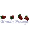 Set of 4 strawberries mm 5x7