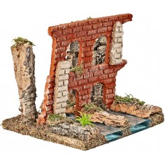 Fiume doppio con Acquedotto Romano cm 18x15x15,5 h 2