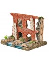 Fiume doppio con Acquedotto Romano cm 18x15x15,5 h
