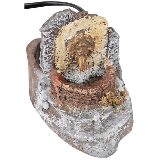 Resin Fountain with Functioning Lion Head Spout cm 10x25x15 h
