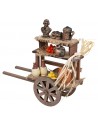 Carretto in legno da mercato cm 16x5,5x13 h
