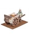 Wooden Cart with Baker 5x4x9 cm h for Mondo Nativity Scene