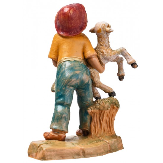 Niño con cordero en brazos de la serie 12 cm Fontanini para