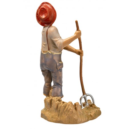 Boy with pitchfork in hand from the 12 cm Fontanini series