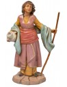 Shepherdess with amphora and staff 19 cm for nativity scene Mondo Presepi