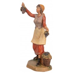 Donna che coglie l'uva 9,5 cm Fontanini per presepe Mondo 2