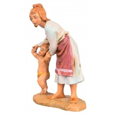 Mamma con bambino 10 cm Fontanini per presepe Mondo Presepi 2