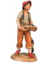 Boy with box of grapes 9.5 cm Fontanini