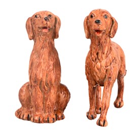 Coppia di cani serie 9,5 cm Fontanini