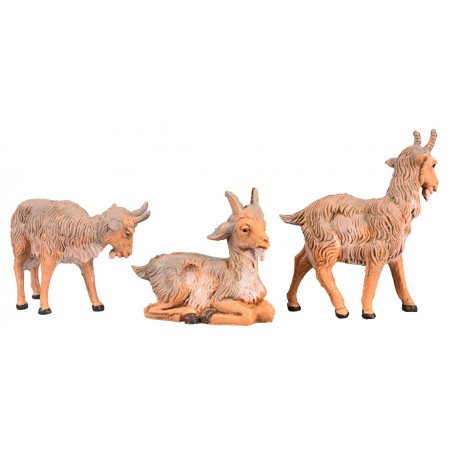Set 3 capre serie 10 cm Fontanini per presepe Mondo Presepi
