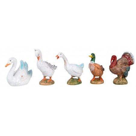Set 12 fowl series 10 cm Fontanini