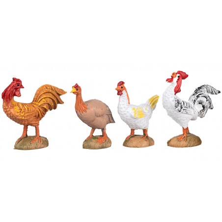 Set 12 fowl series 10 cm Fontanini