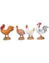 Set 12 gallinacei serie 10 cm Fontanini per presepe Mondo