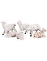 Pecore set 6 pezzi Fontanini serie 10 cm per presepe Mondo