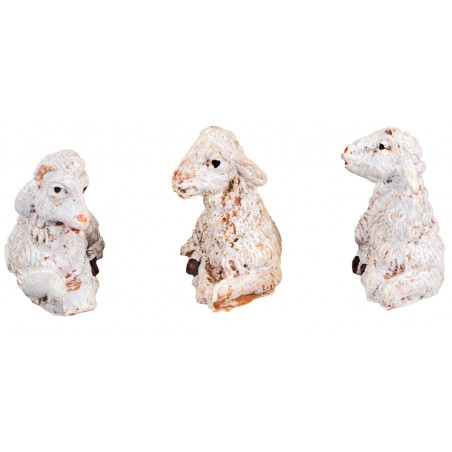 Pecore set 6 pezzi Fontanini serie 10 cm per presepe Mondo