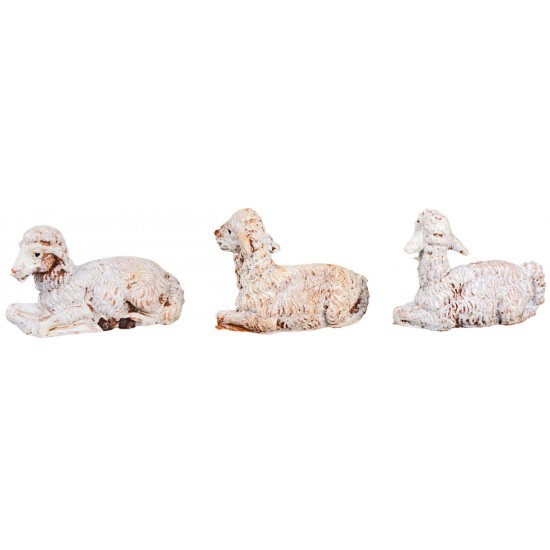 Pecore set 6 pezzi Fontanini serie 10 cm per presepe Mondo