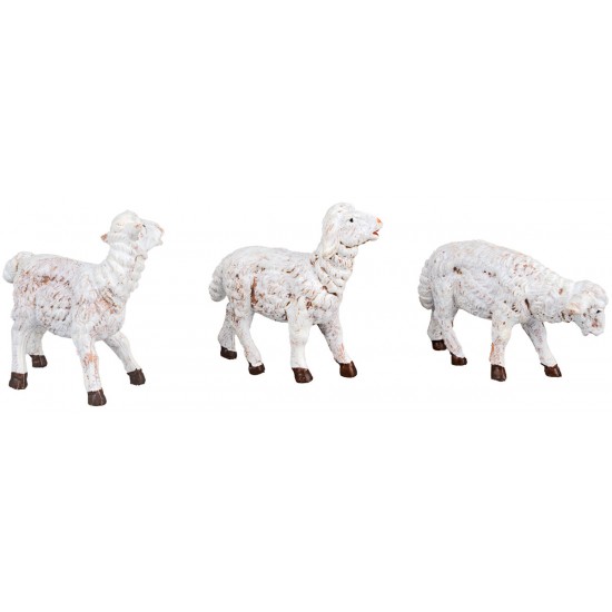 Pecore set 6 pezzi Fontanini serie 10 cm per presepe Mondo