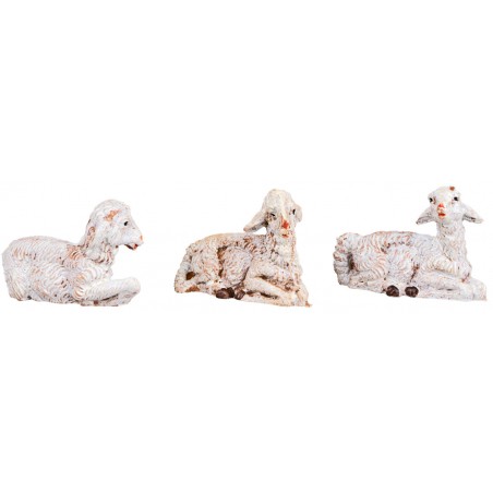 Pecore set 6 pezzi Fontanini serie 10 cm per presepe Mondo