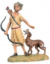Archer with dog 10 cm Fontanini