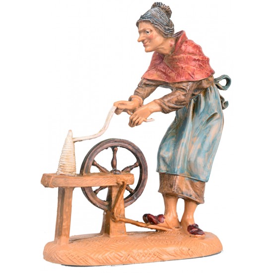 Anciana con rueca 10 cm Fontanini