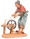 Anciana con rueca 10 cm Fontanini