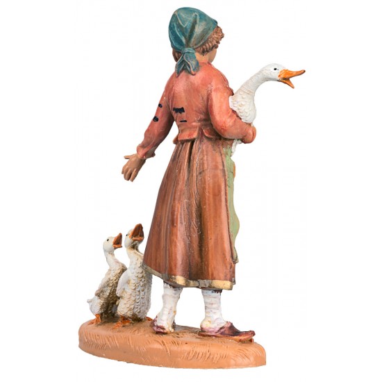 Mujer con gansos 10 cm Fontanini