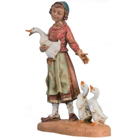 Woman with geese 10 cm Fontanini