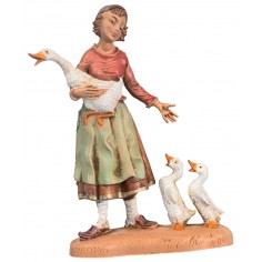 Woman with geese 10 cm Fontanini
