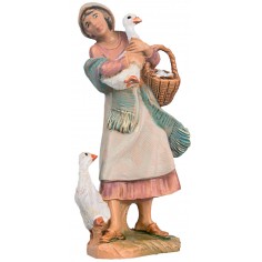 Woman with geese 9.5 cm Fontanini