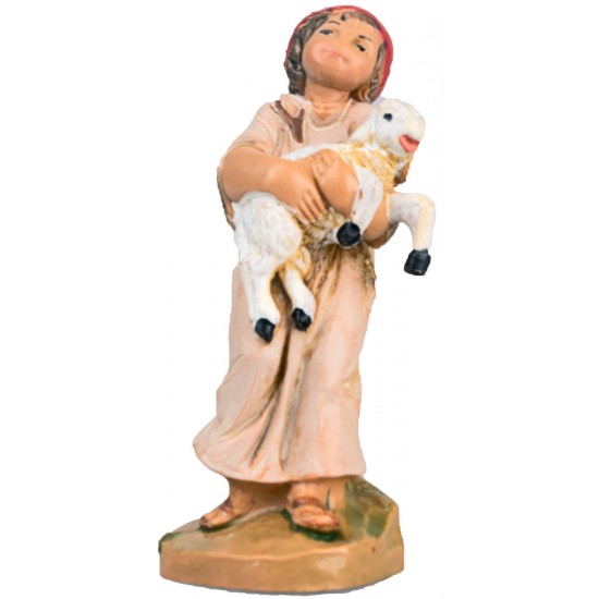 Niño con cordero en los brazos serie 9,5 cm Fontanini