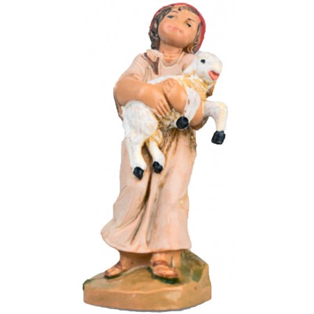 Niño con cordero en los brazos serie 9,5 cm Fontanini