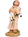 Child with lamb in arms 9.5 cm Fontanini