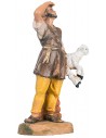 Pastor with sheep in arm 9.5 cm Fontanini