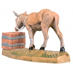 Asino con mangiatoia per statue cm 10 Fontanini per presepe 2