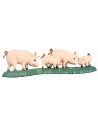 Group of 4 pigs for 10 cm statues for nativity scene Mondo Presepi
