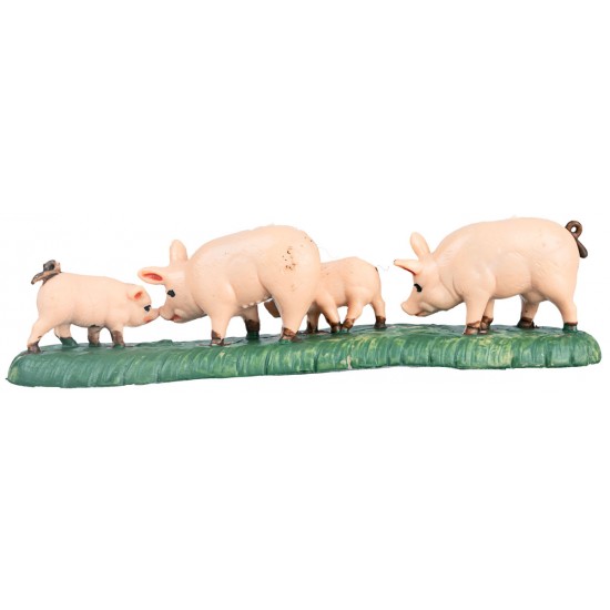 Gruppo di 4 maiali per statue da 10 cm