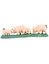 Group of 4 pigs for 10 cm statues for nativity scene Mondo Presepi