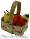 Basket 2.5 cm with fruits and vegetables